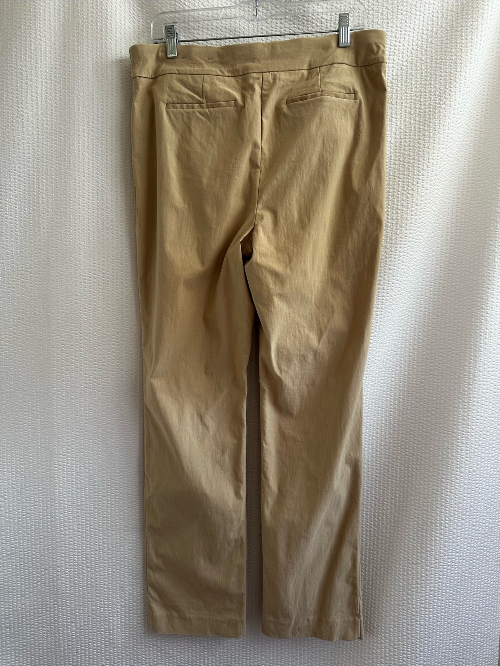 CHICO’S So Slimming Brigitte Slim Leg Pants Tan Sand Workwear Office Size 12 NWT - Picture 2 of 10